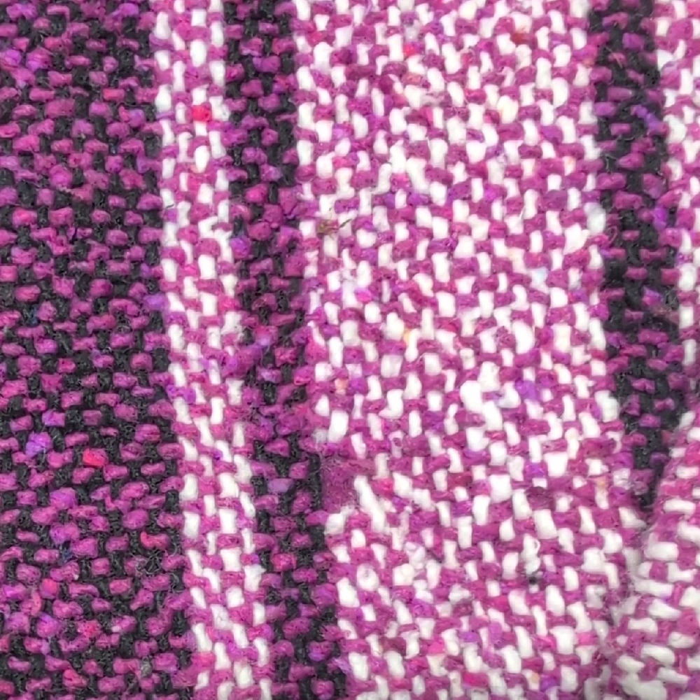 Salttex Baja Hoodie M Purple Pink Striped Mexican Drug Rug Poncho - Picture 6 of 7